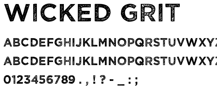 Wicked Grit font